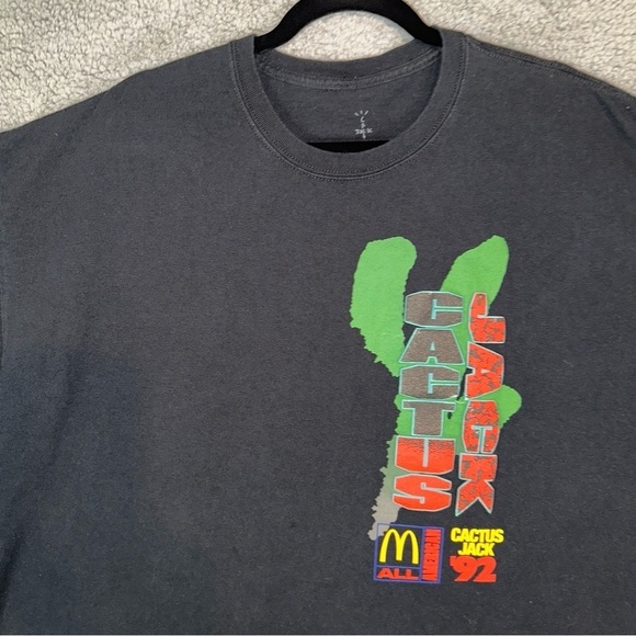 Travis Scott Cactus Jack Men’s Shirt Black XL McDonald's All American '92 Tee - Picture 9 of 11